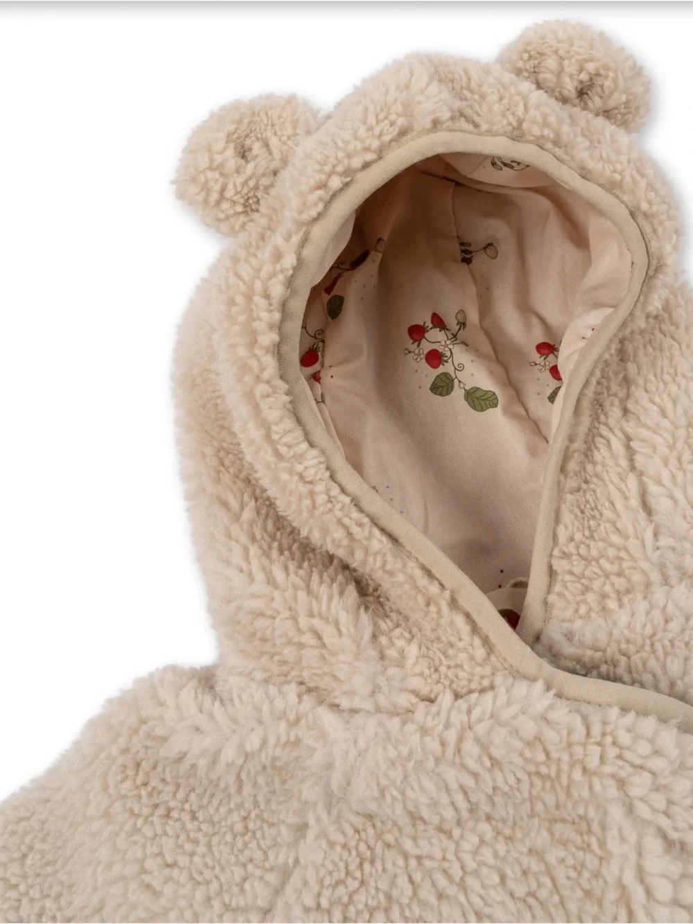 Konges Slojd grizz teddy onesie coverall 3Y cream off white